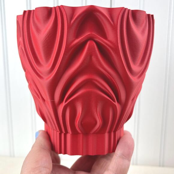 Sculptural Geometric Indoor Planter, Corru Planter Pot, Tabletop Planter - Picture 4 of 10